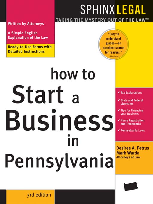 Title details for How to Start a Business in Pennsylvania, 3E by Desiree Petrus - Available